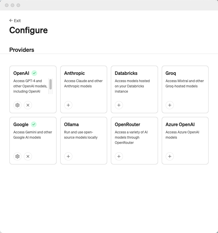 Goose Desktop配置大模型