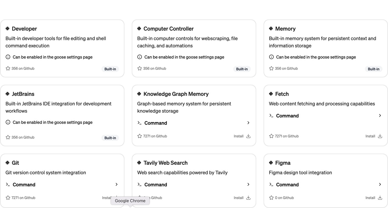 Goose Desktop Extensions