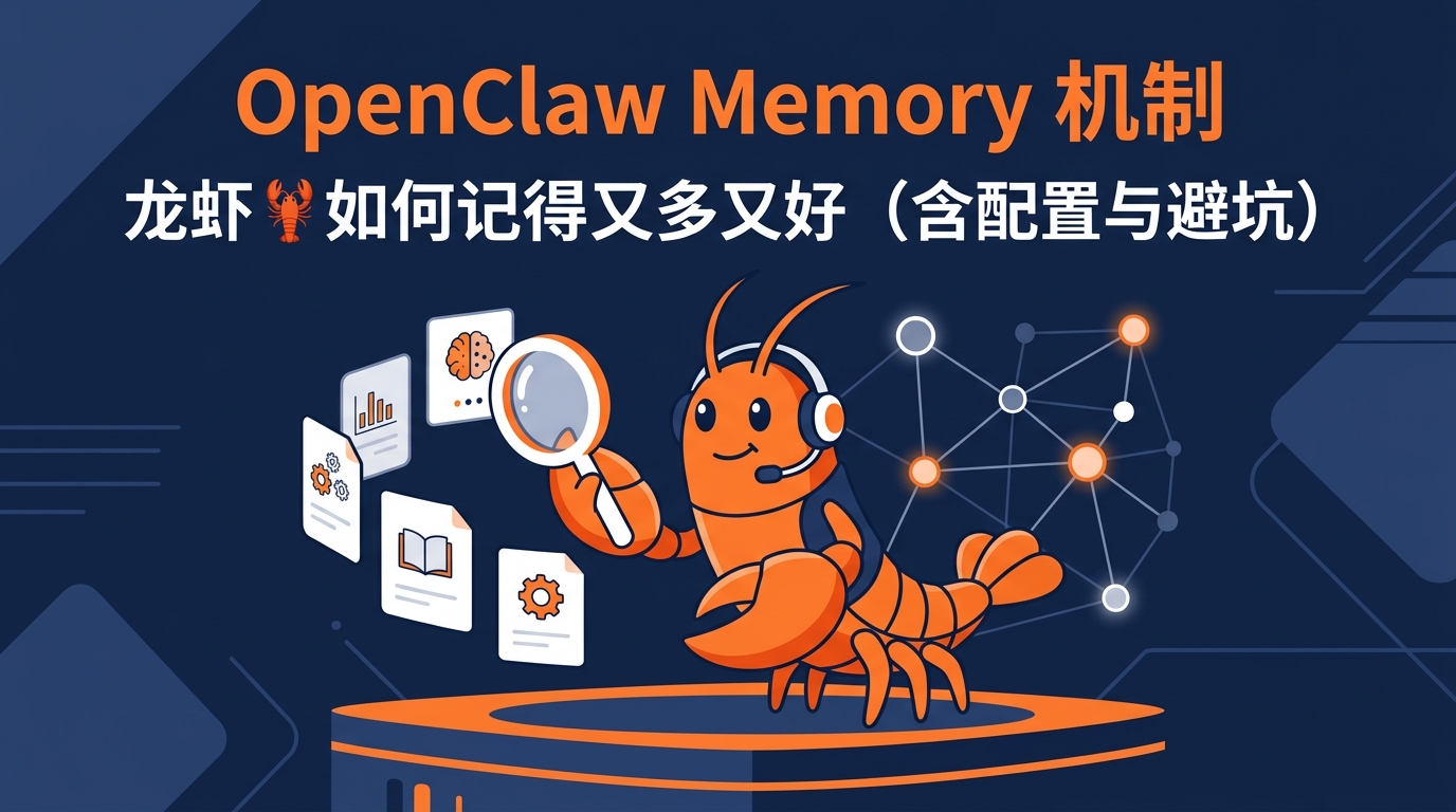 OpenClaw Memory 机制：龙虾🦞如何能记得又多又好？（含配置与避坑）